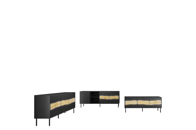 Stintino Möbelset För Vardagsrum - Beige/Brun — Beige/Brun