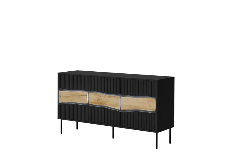 Stintino Skänk 144x40 cm - Svart/Brun — Svart/Brun