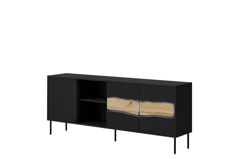 Stintino Skänk 190x40 cm - Svart/Brun — Svart/Brun
