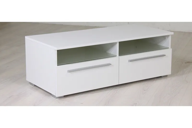 Stockend TV-Bänk 100 cm - Vit — Scandinavian Choice