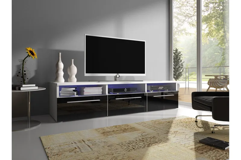 Stockend TV-Bänk 150 cm - Svart (Art.nr 228372) — Svart