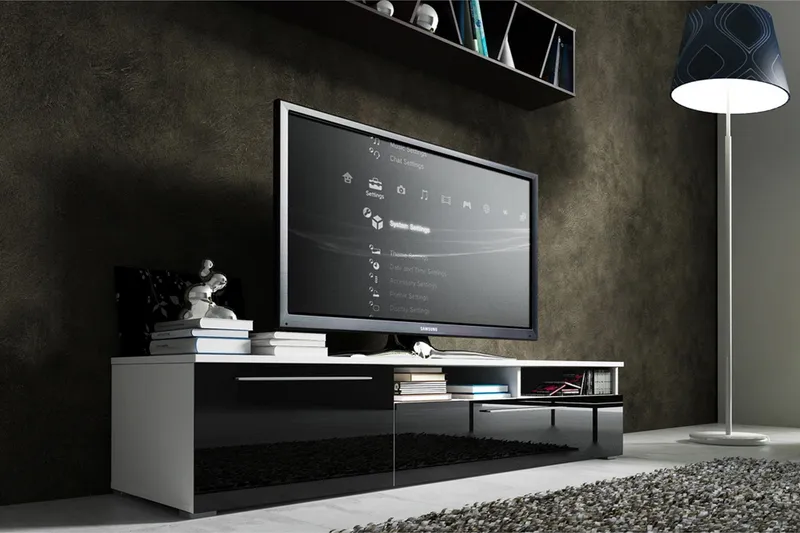 Stockend TV-Bänk 150 cm - Svart (Art.nr 228371) — Svart