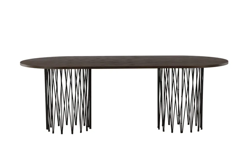 Stone Matbord 220x100x74 cm Oval - Brun — Furniture Fashion