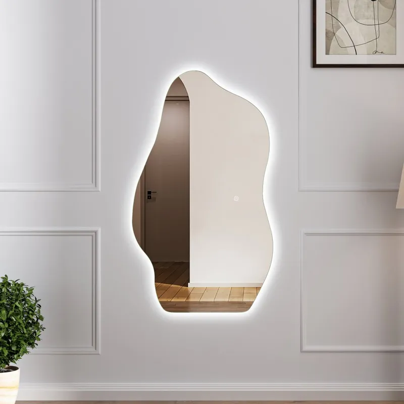 Stor spegel 120x70 cm | LED-belysning med dimmer | Bianca — Lyfco