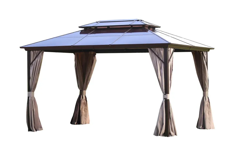 Sunsetia Paviljong 300x400x270 cm Polykarbonattak - Beige — Beige