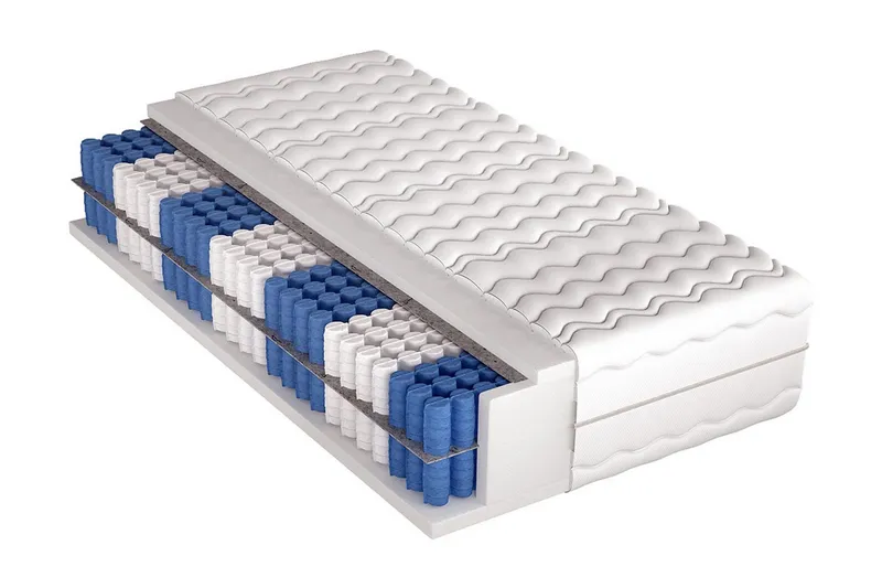 Superking Madrass 200x90x31 cm - Blå/Vit — Bedly