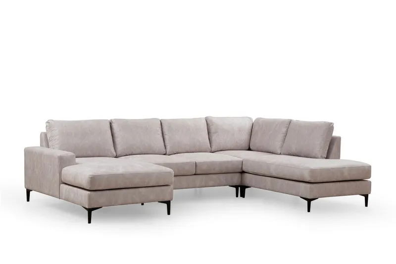 Svanabyn Soffa m. Divan och Schäslong 4-sits - Beige (Art.nr 1794098) — Beige