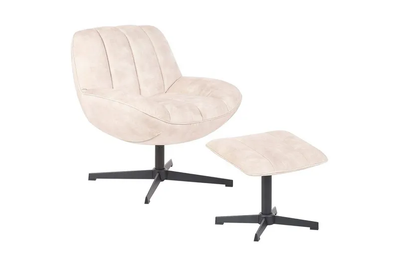 Svängbar fåtölj Lia - Beige, svart — Bloomington
