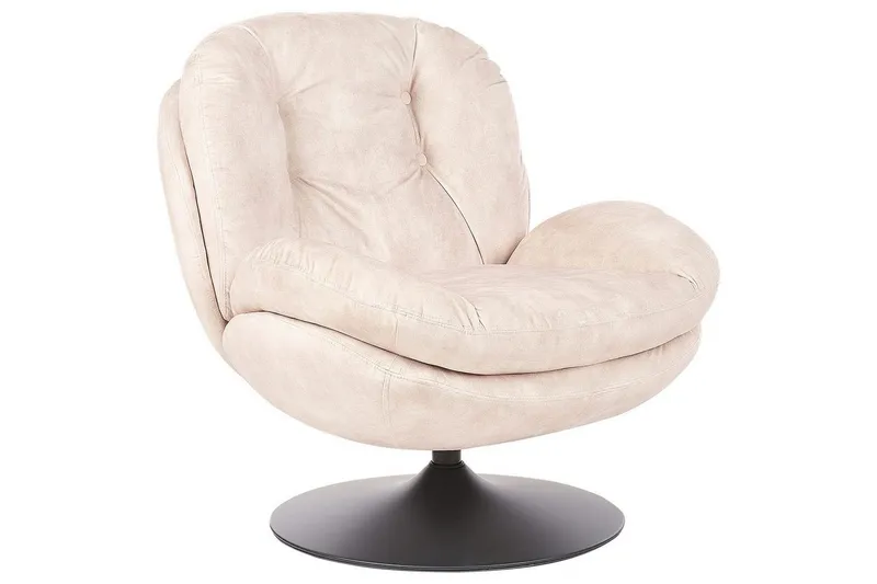 Svängbar fåtölj Nolvik - Beige, svart — Beige, svart