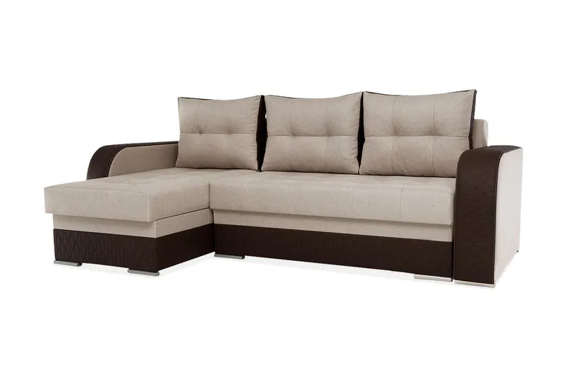 Sydney Divanbäddsoffa 238x140x88 cm - Brun/beige — Brun/beige