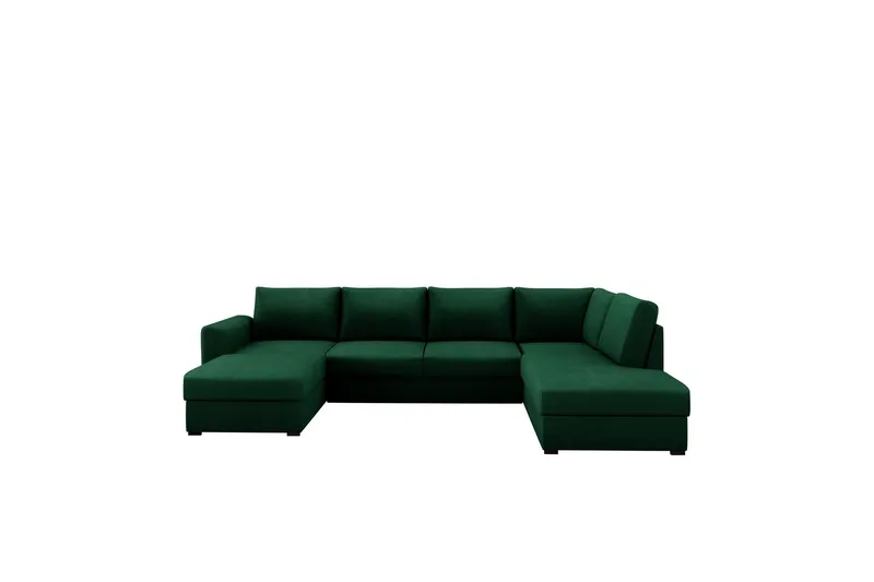 Taberk Bäddsoffa med Divan och Schäslong 4-sits - Grön (Art.nr 3116238) — Grön