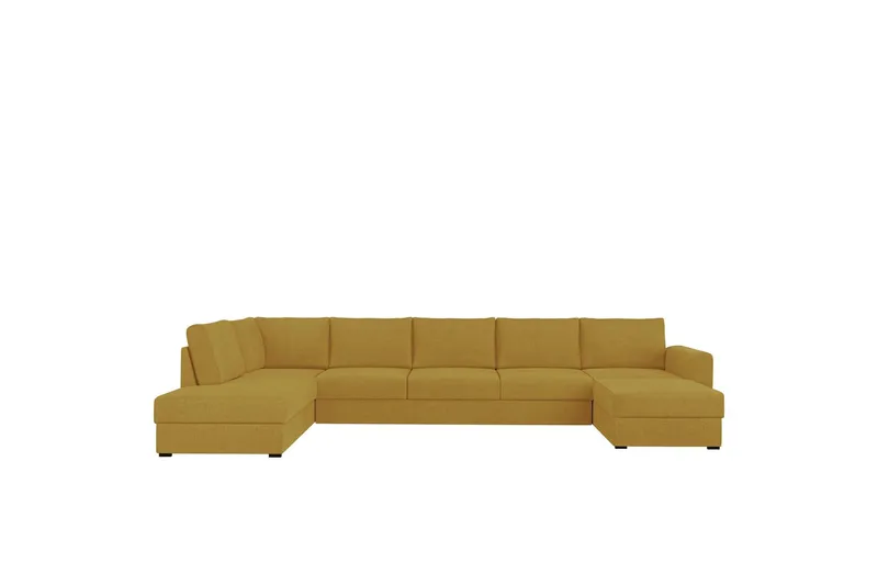 Taberk Bäddsoffa med Divan och Schäslong 5-sits - Gul (Art.nr 3116244) — Gul
