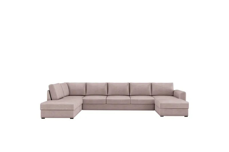 Taberk Bäddsoffa med Divan och Schäslong 5-sits - Rosa (Art.nr 3116246) — Rosa