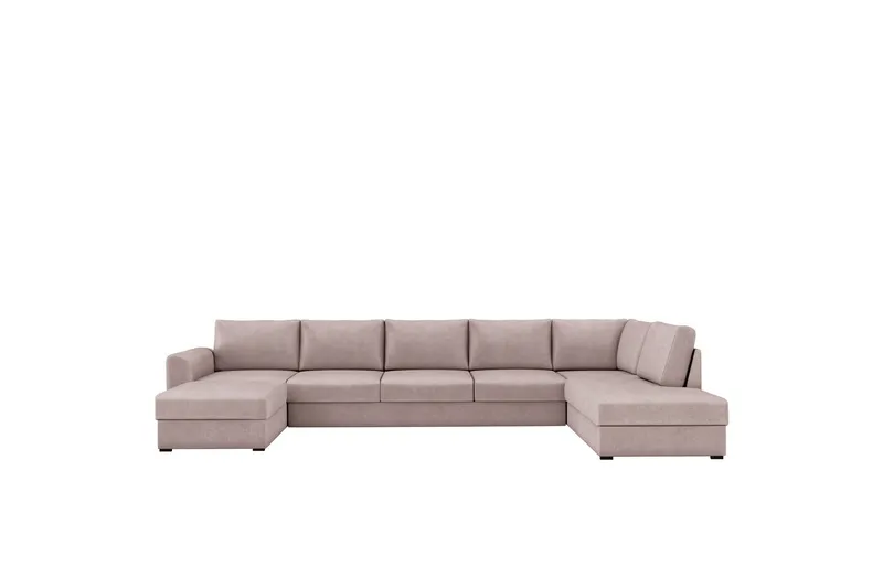 Taberk Bäddsoffa med Divan och Schäslong 5-sits - Rosa (Art.nr 3116245) — Rosa