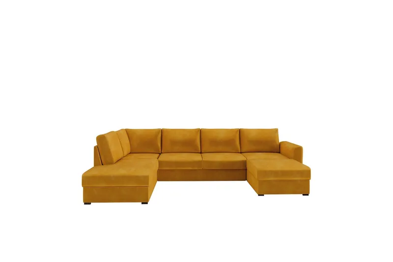 Taberk Soffa med Divan och Schäslong 4-sits - Gul (Art.nr 3068899) — Gul