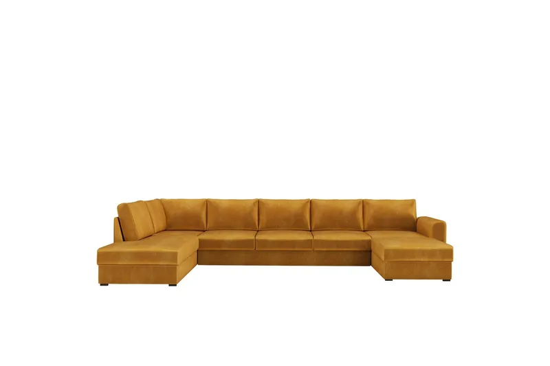 Taberk Soffa med Divan och Schäslong 5-sits - Gul (Art.nr 3069364) — Gul