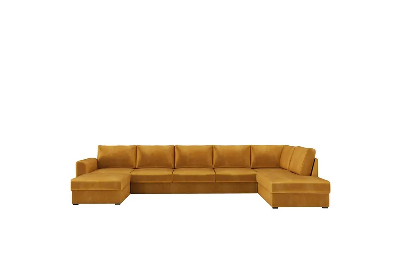 Taberk Soffa med Divan och Schäslong 5-sits - Gul (Art.nr 3068996) — Gul