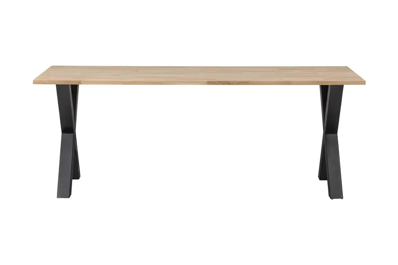 Tablo Matbord X-Formade Ben 220 cm Obehandlat - Ek/Svart — Ek/Svart