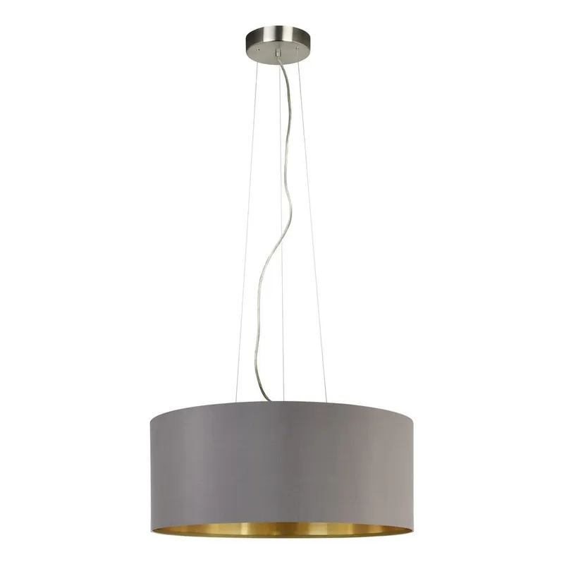 Taklampa Maserlo med 3 lampor - Matt nickel/cappuccino — Matt nickel/cappuccino