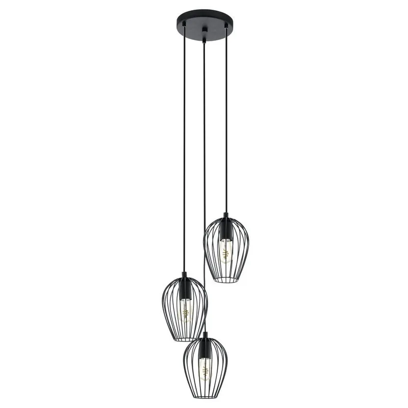 Taklampa Newtown Rund med 3 Lampor - 38 cm — 38 cm