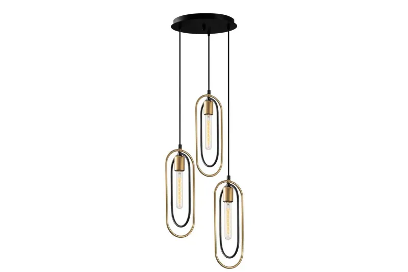 Taklampa Pindor Thre svart / guld - Guld/Svart — Guld/Svart