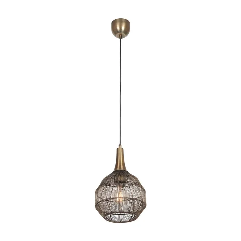 Taklampa Soraya - 26x27 cm, Mattsvart/antik mässing — Trio Lighting
