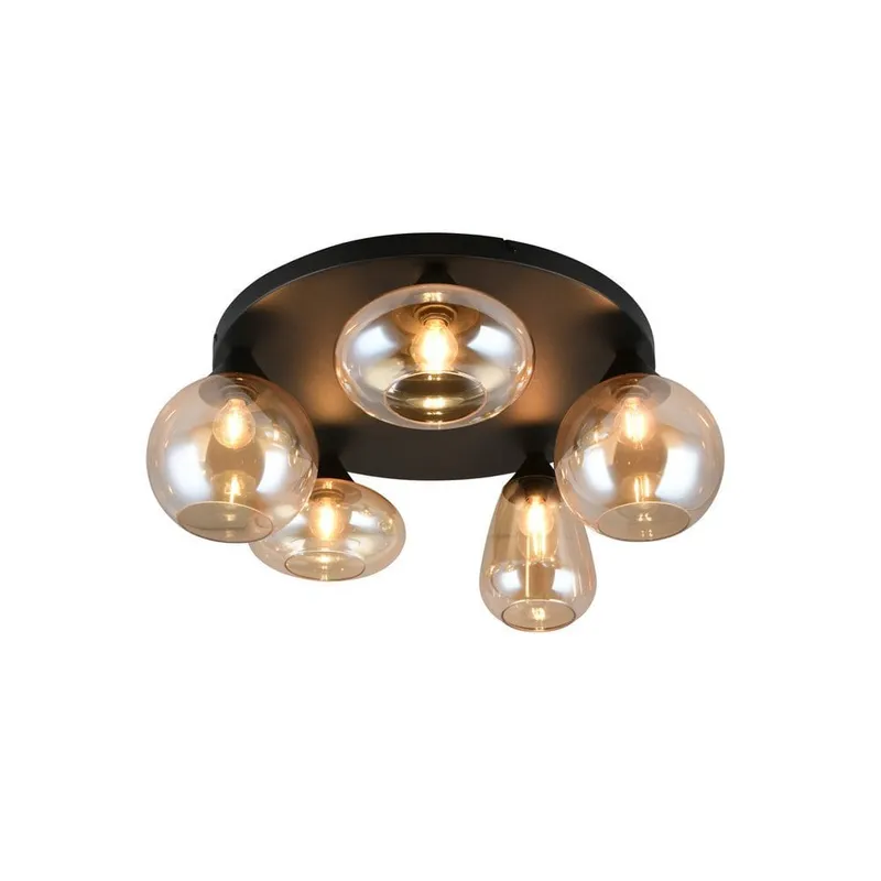 Taklampa TRIO Lumina - 5 lampor, Bärnsten — Trio Lighting