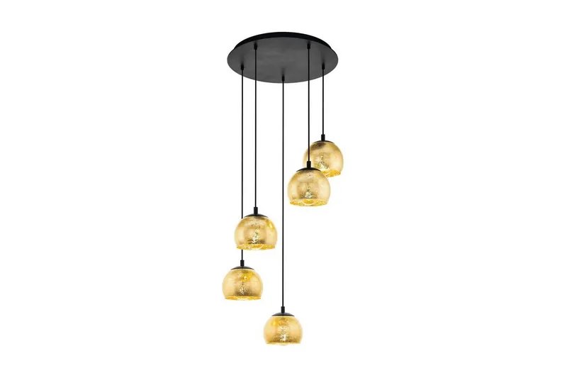 Takpendel Eglo Albaraccin med 5 Lampor - Guld/Svart — Eglo