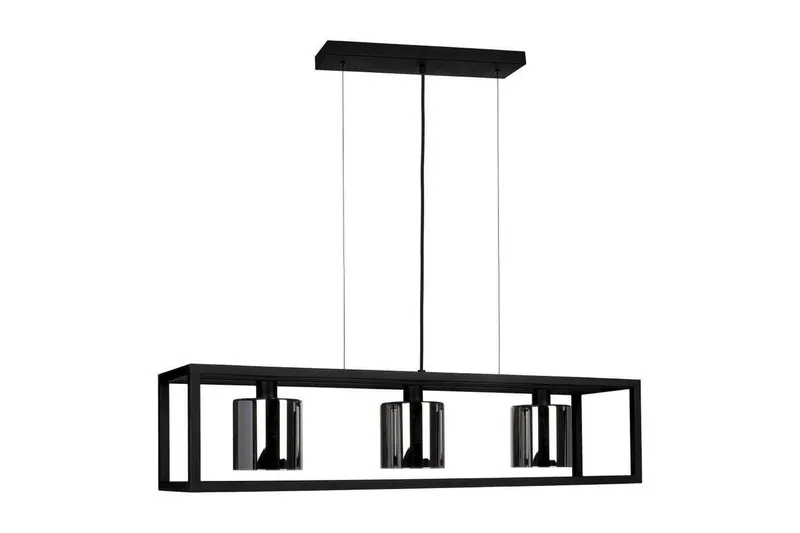 Takpendel Eglo Brisling Svart/Transparent Ram med 3 Lampor
