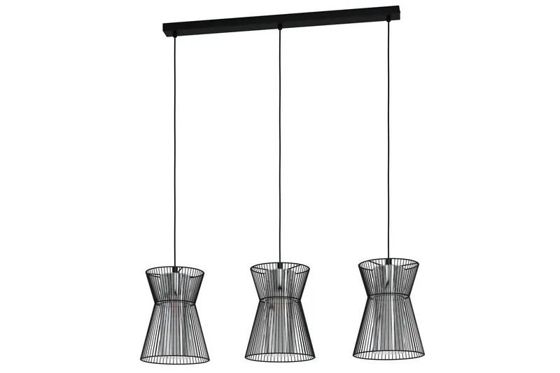 Takpendel Eglo Maseta med 3 Lampor Svart Svart-Transparent - Svart — Eglo