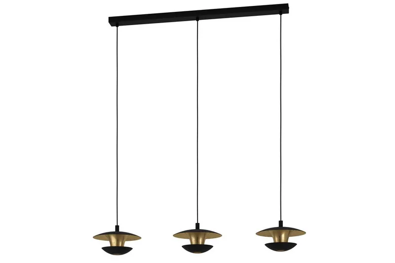 Takpendel Eglo Nuvano 3 Lampor - Svart/Guld — Eglo