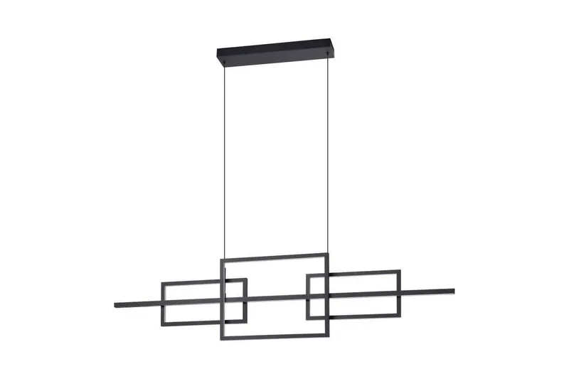 Takpendel Eglo Puebla Svart/Vit 150 cm - 150 cm — 150 cm