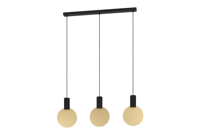 Takpendel Eglo Sarona med 3 Lampor - Svart/Guld — Eglo