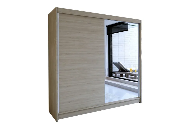 Talin Garderob 180x58x215 cm LED-belysning - Beige (Art.nr 460032) — Beige