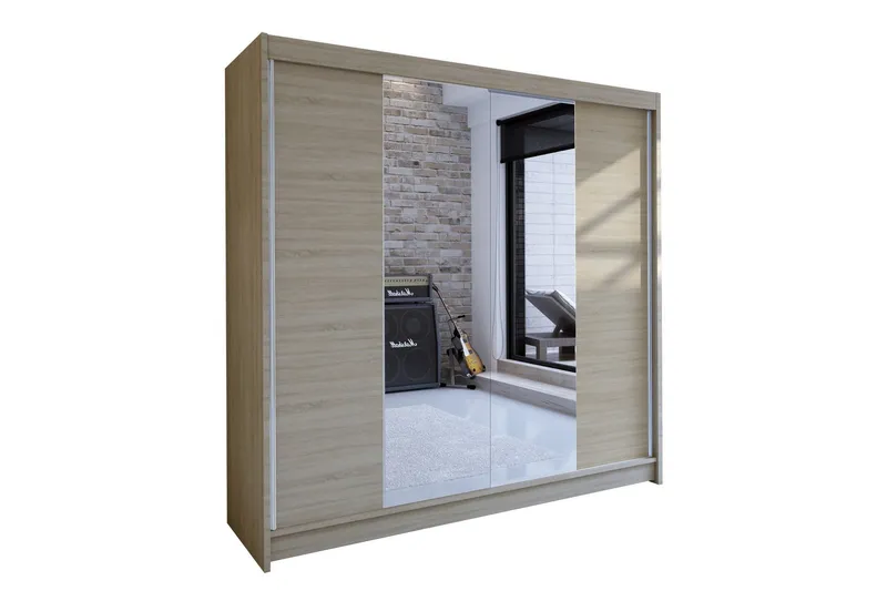 Talin Garderob 180x58x215 cm LED-belysning - Beige (Art.nr 459993) — Beige