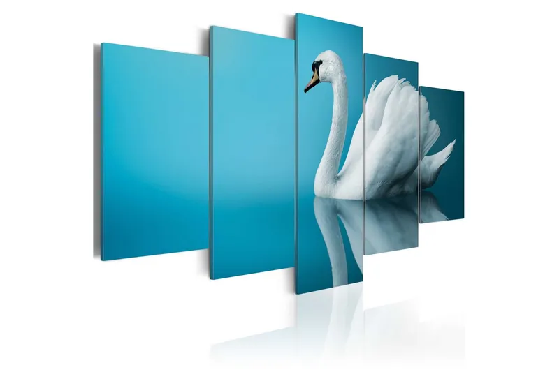 Tavla A Swan In Blue 200x100 - Artgeist sp. z o. o. — Artgeist sp. z o. o.