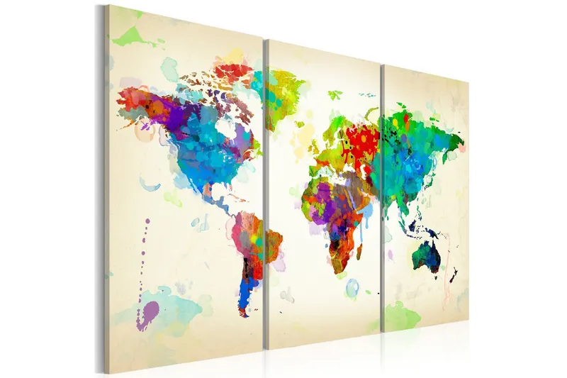 Tavla All Colors Of The World Triptych 120x80 - Artgeist sp. z o. o. — Artgeist sp. z o. o.