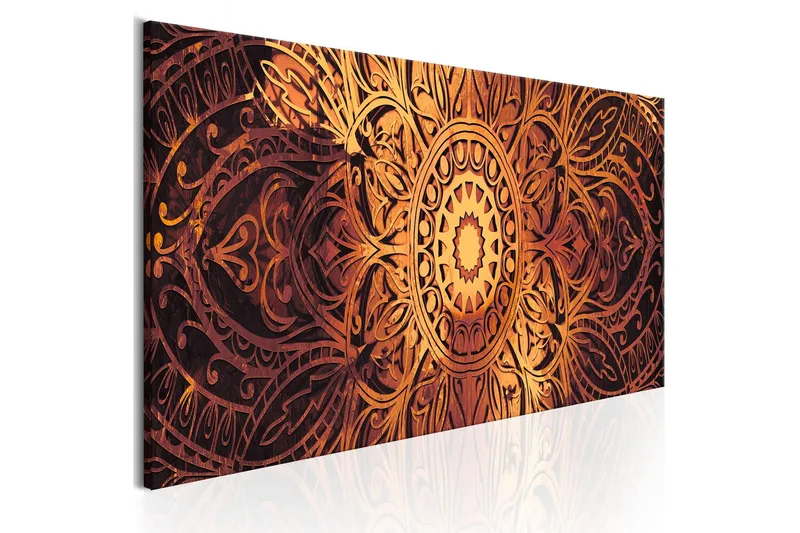 Tavla Amber Mandala 135x45 - Artgeist sp. z o. o. — Artgeist sp. z o. o.
