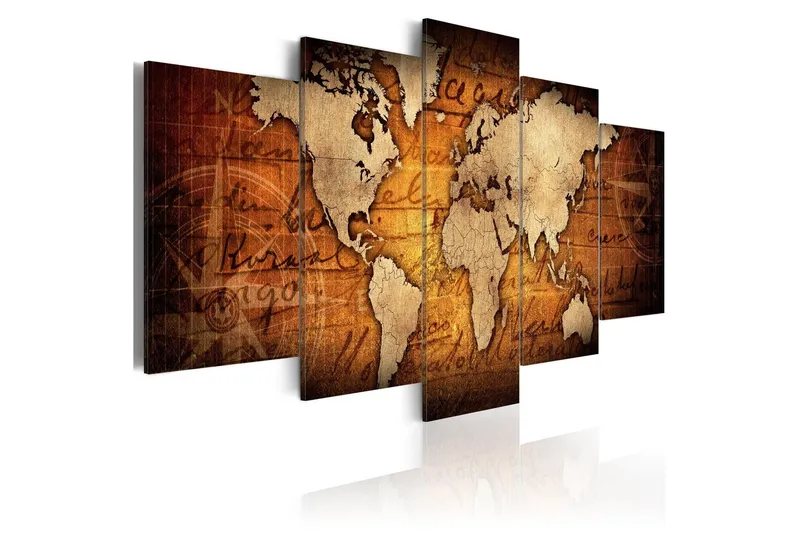 Tavla Amber Map 200x100 - Artgeist sp. z o. o. — Artgeist sp. z o. o.