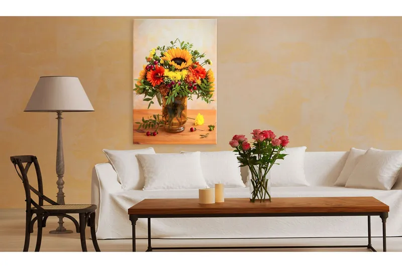 Tavla Autumnal Flowers 80x120 - Artgeist sp. z o. o. — Artgeist sp. z o. o.