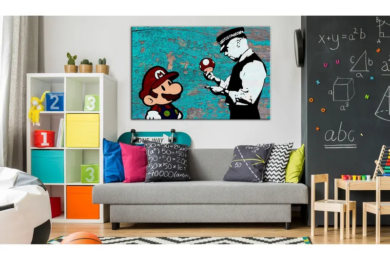 Tavla Banksy on Wood 90x60 - Artgeist sp. z o. o. — Artgeist sp. z o. o.