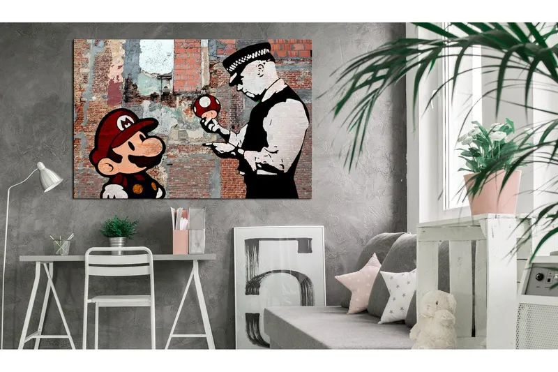 Tavla Banksy: One Last Time 90x60 - Artgeist sp. z o. o. — Artgeist sp. z o. o.