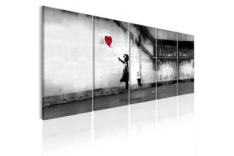 Tavla Banksy Runaway Balloon 225x90 - Artgeist sp. z o. o. — Artgeist sp. z o. o.