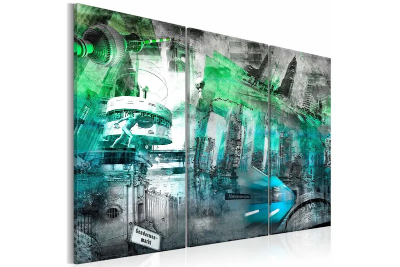 Tavla Berlin Arkitektur Grön 120x80 - Artgeist sp. z o. o. — Artgeist sp. z o. o.