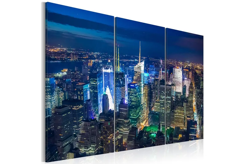 Tavla Bird´S Eye View Of New York City By Night 60x40 - Artgeist sp. z o. o. — Artgeist sp. z o. o.