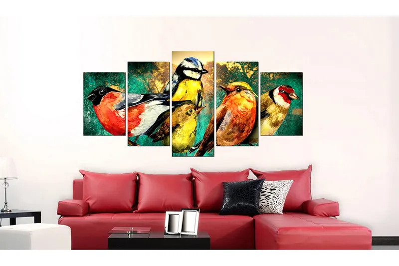 Tavla Birds Meeting 100x50 - Artgeist sp. z o. o. — Artgeist sp. z o. o.