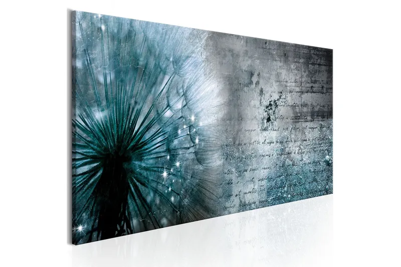 Tavla Blue Dandelion 135x45 - Artgeist sp. z o. o. — Artgeist sp. z o. o.