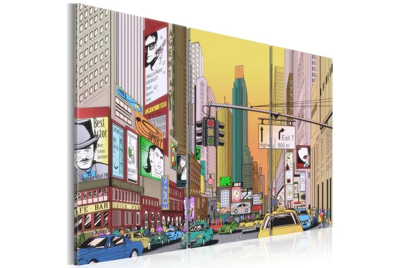 Tavla Cartoon City 60x40 - Artgeist sp. z o. o. — Artgeist sp. z o. o.