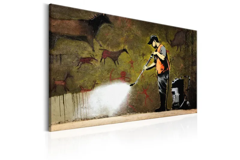 Tavla Cave Painting by Banksy 120x80