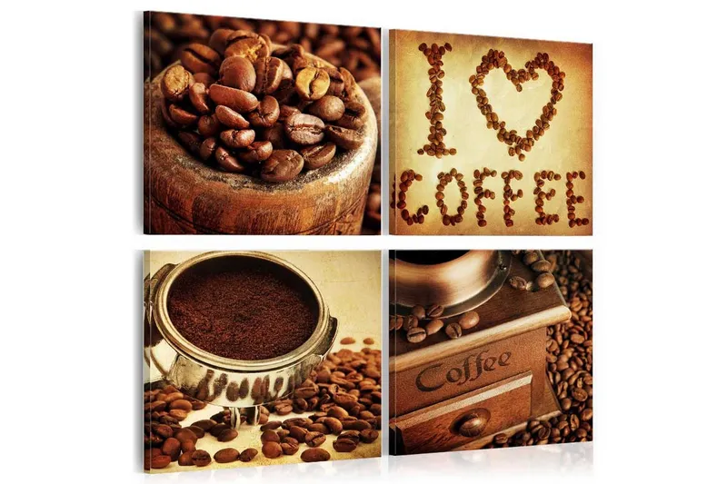 Tavla Coffee Pleasant Moments 40x40 - Artgeist sp. z o. o. — Artgeist sp. z o. o.